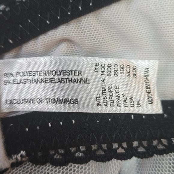 Affinitas Intimates Balconette Bra White Lace Size 36DD - Picture 5 of 7